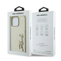 Karl Lagerfeld Metal Signature iPhone 16 Pro Case - Gold