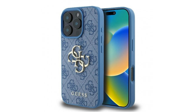 Guess 4G Big Logo iPhone 16 Pro Case - Blue