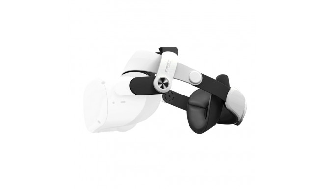 BoboVR M2+ strain relief strap for Meta Quest 2 VR goggles - white and black