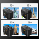 Choetech PD5020 35W EU/US/AUS/UK Travel Adapter with Built-in USB-C Cable - Black
