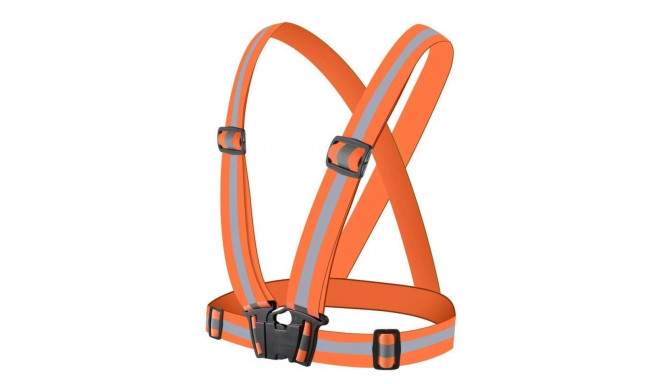 Adjustable reflective harness for a running bike - orange