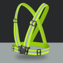 Adjustable reflective harness for a running bike - yellow