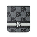 DKNY Checkered Pattern Printed Stripes case for Samsung Galaxy Z Flip 6 - black