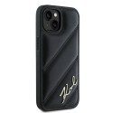 Karl Lagerfeld Diagonal Quilted Script case for iPhone 13 - black