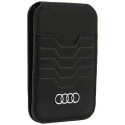 Audi Leather Wallet Card MagSafe magnetic with stand - black