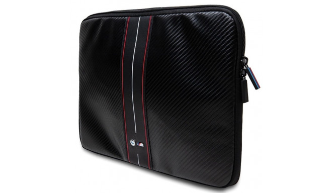 BMW Carbon & Red Stripe sleeve for a 14" laptop - black