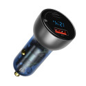 Baseus USB / USB Type C car charger 65 W 5 A SCP Quick Charge 4.0+ Power Delivery 3.0 LCD screen tra