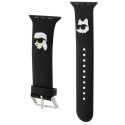 Karl Lagerfeld 3D Rubber Karl&Choupette Heads strap for Apple Watch 42/44/45/49mm - black