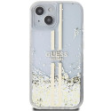 Guess Liquid Glitter Gold Stripes case for iPhone 15 / 14 / 13 - transparent