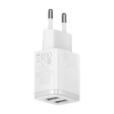 Baseus Compact charger 2x USB 10.5W white (CCXJ010202)