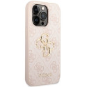 Guess 4G Big Metal Logo case for iPhone 15 Pro - pink