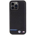 BMW Leather Carbon case for iPhone 15 Pro Max - black