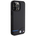 BMW Leather Carbon case for iPhone 15 Pro Max - black