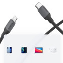 Ugreen US387 Lightning - USB-C MFI PD cable 20W 480Mb/s 1m - black