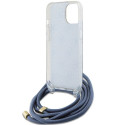 Guess Crossbody Cord 4G Print Case for iPhone 15/14/13 - Blue