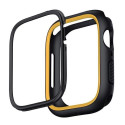 Uniq Moduo case for Apple Watch 4/5/6/7/8/9/SE/SE2 44/45mm - black and mustard