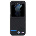 BMW Leather Carbon case for Samsung Galaxy Z Flip 5 - black