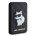 Karl Lagerfeld KLWMSPSAKHCK Wallet Card Slot Stand Saffiano Monogram Choupette MagSafe case - black