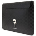 Karl Lagerfeld Saffiano Monogram Ikonik case for a 16" laptop - black