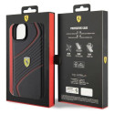 Ferrari Twist Metal Logo case for iPhone 15 Plus - black