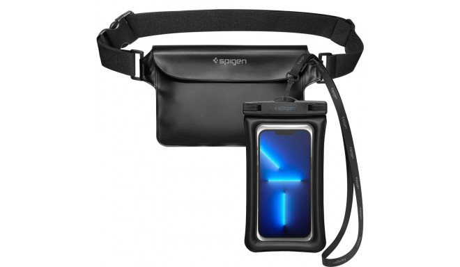 Spigen Aqua Shield A621 Waterproof Hip Bag + Floating Case - Black