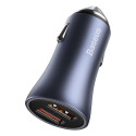 Baseus Golden Contactor Pro fast car charger 2x USB 40 W Quick Charge SCP FCP AFC + USB cable - USB 