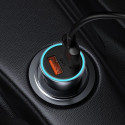 Baseus Golden Contactor Pro fast car charger 2x USB 40 W Quick Charge SCP FCP AFC + USB cable - USB 