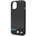 Case BMW BMHCP13M22NBCK iPhone 13 6.1" black/black Leather Carbon