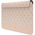 Guess 4G Stripe Metal Logo case for a 14" laptop - pink