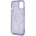 Guess Glitter Gold MagSafe case for iPhone 14 - purple