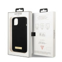 Guess Silicone Logo Plate MagSafe case for iPhone 13 mini - black