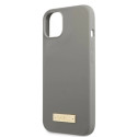 Guess GUHMP13SSPLG iPhone 13 mini 5.4" grey/grey hard case Silicone Logo Plate MagSafe