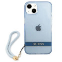 Guess GUHCP13SHTSGSB iPhone 13 mini 5,4 "blue / blue hardcase Translucent Stap