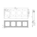 Sonoff Quadruple Mounting Frame for Installing M5-80 Wall Switches