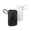 Baseus Qpow power bank 10000mAh built-in USB Type-C cable 22.5W Quick Charge SCP AFC FCP white (PPQD