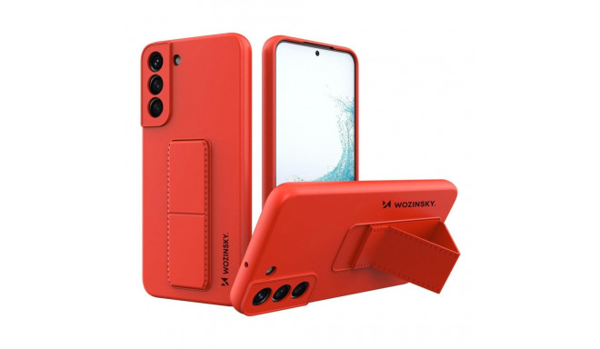 Wozinsky Kickstand Case silicone stand cover for Samsung Galaxy S22 + red