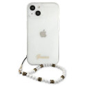 Guess GUHCP13SKPSWH iPhone 13 mini 5.4" Transparent hardcase White Pearl