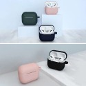 Case for AirPods 3 silicone soft case for headphones + keychain lobster clasp pendant pink (case D)