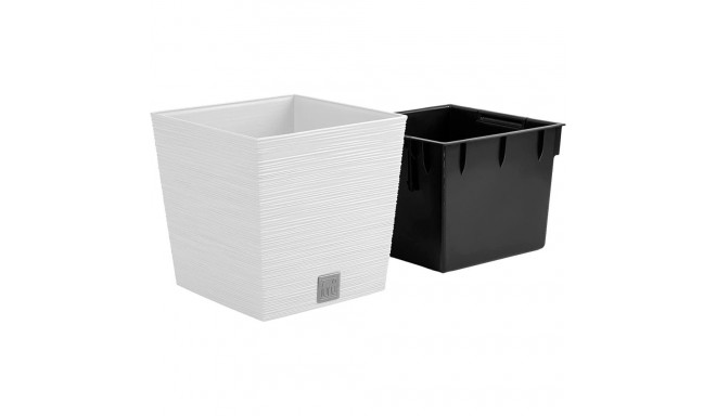 Doniczka FURU SQUARE LOW DFS240 valge