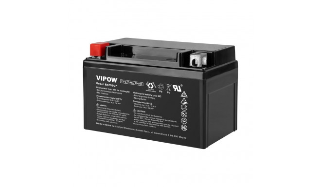 VIPOW MC tüüpi mootorratta aku 12V 7Ah