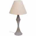 Galda lampa Alexandra House Living Balts Pelēks Metāls Drāna 220-240 V 23 x 46 x 23 cm