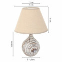 Galda lampa Alexandra House Living Balts Polirezīns 220-240 V 14 x 25 x 14 cm