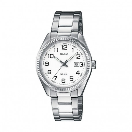Unisex Kell Casio COLLECTION Valge Hõbedane (Ø 30 mm)