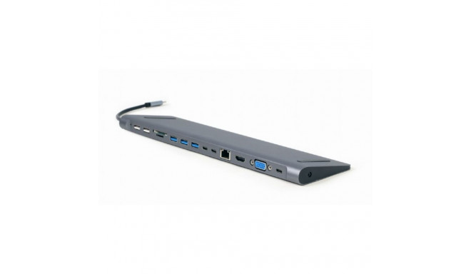 USB Hub GEMBIRD A-CM-COMBO9-01 Grey