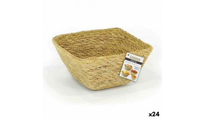 Универсальная корзина Privilege Морская трава Квадратный 12 x 12 x 7 cm (24 штук)