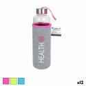 Glass Bottle with Neoprene Cover Bewinner 600 ml (12 Units)