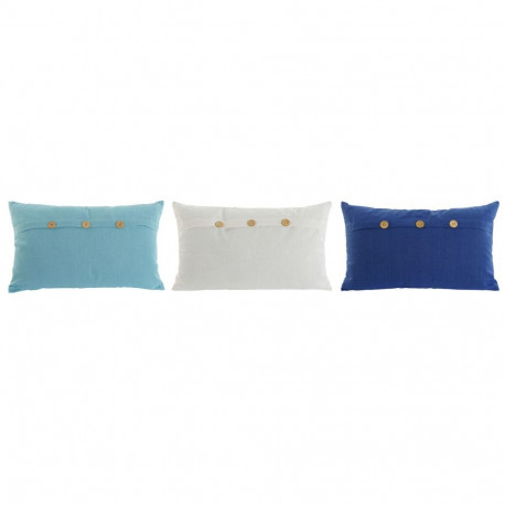 Cushion Home ESPRIT Blue White Sky blue Mediterranean 50 x 15 x 30 cm (3 Units)