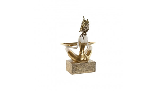 Decorative Figure Home ESPRIT White Golden 23 x 13 x 33 cm