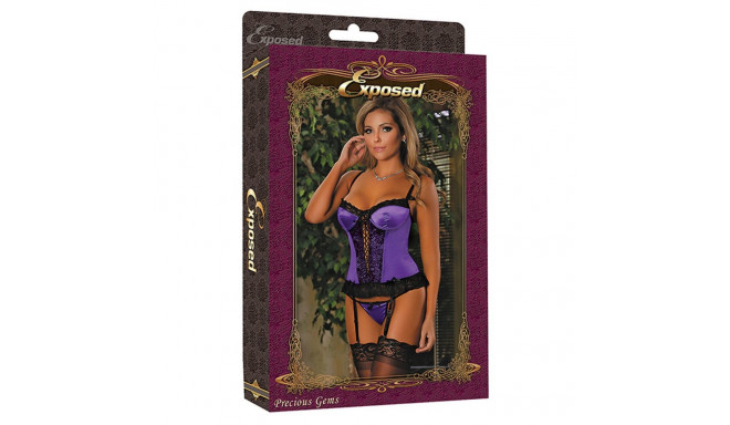 Corset Exposed Black Lilac (M)