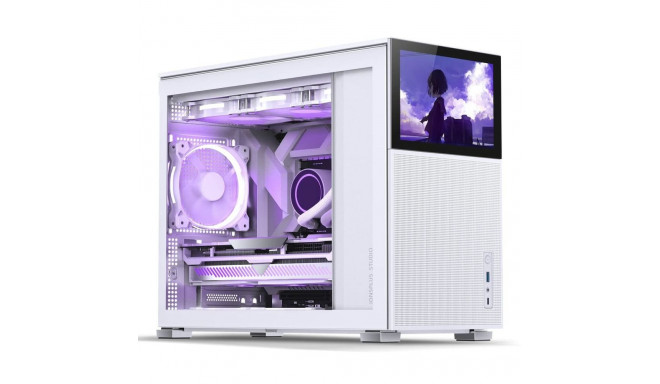 ATX Semi-tower Box Jonsbo D31 MESH WHITE SC White LCD Screen